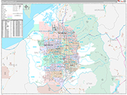 Salt Lake Wall Map Premium Style